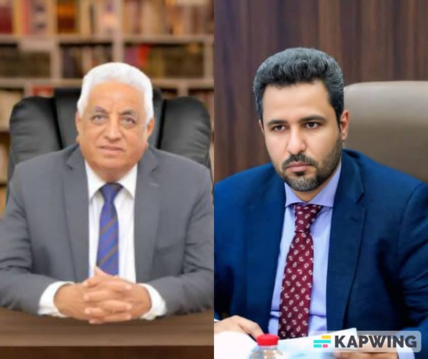 رئيس جامعة لحج يهنئ الاخ / مراد الحالمي بمناسبة تعيينه محافظاً لمحافظة لحج