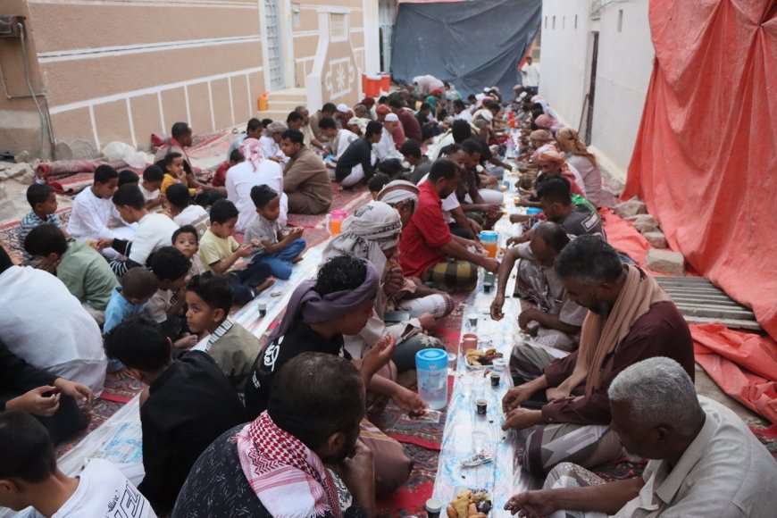 أهالي حافة مربع جامع سميح الجنوبية بسحيل سيئون يقيمون افطارهم الرمضاني السنوي ١٤٤٧هـ
