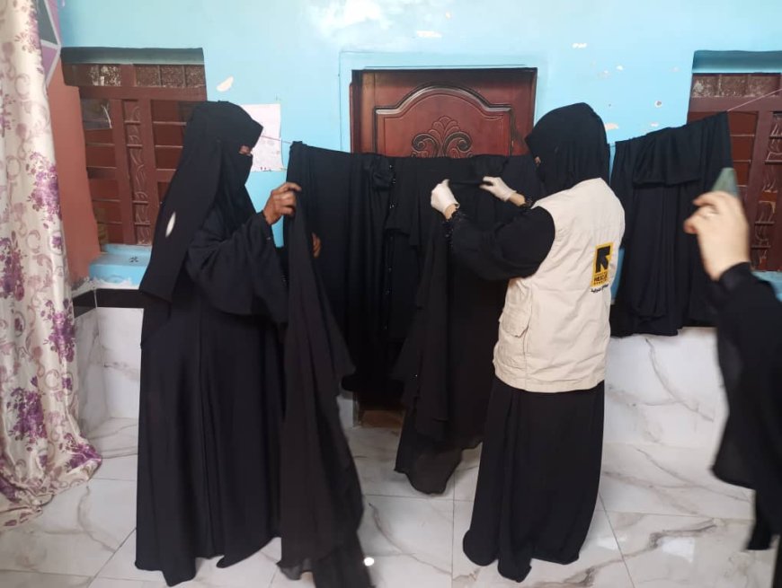 مؤسسة وجود للتنمية تختتم دورة تدريبية في خياطة العبايات والجلابيب وتُنظم بازاراً لعرض منتجات المتدربات