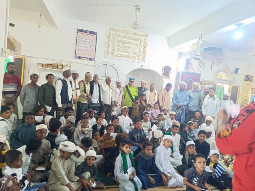 الصفوة تختتم دورة في العلوم الشرعية وحفظ القرآن بمسجد السيد علي بأبين