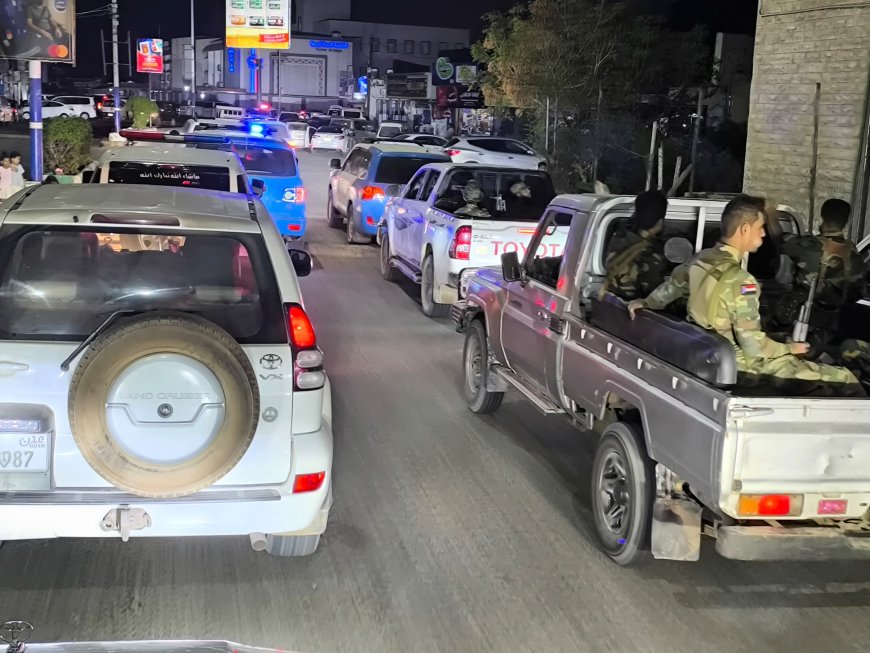 موكب أمني بقيادة مدير أمن لحج يرافق استقبال محافظ لحج