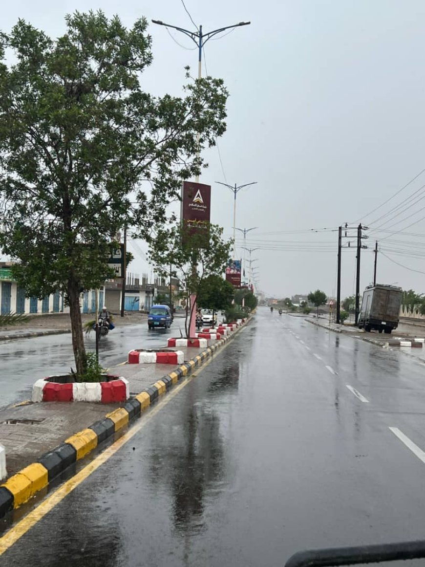 أبين.. هطول أمطار على مناطق الدلتا