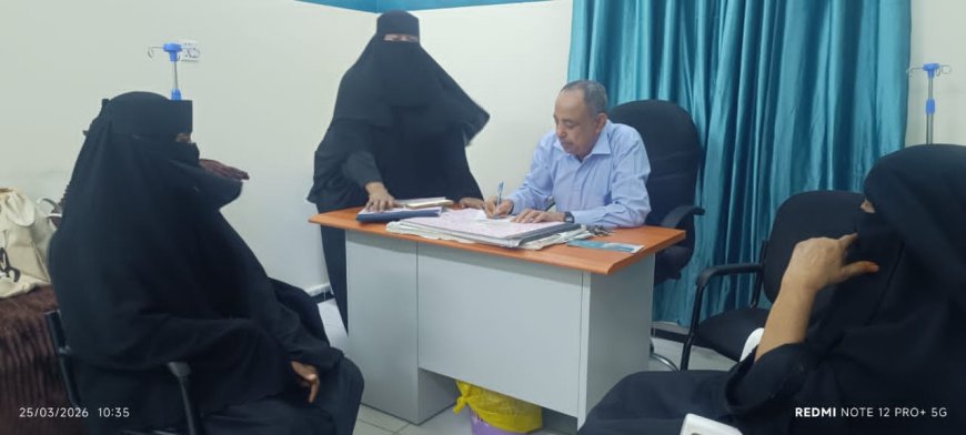 الكادر الطبي بمركز باتيس الصحي بخنفر يباشرون الدوام الرسمي بعد إجازة العيد