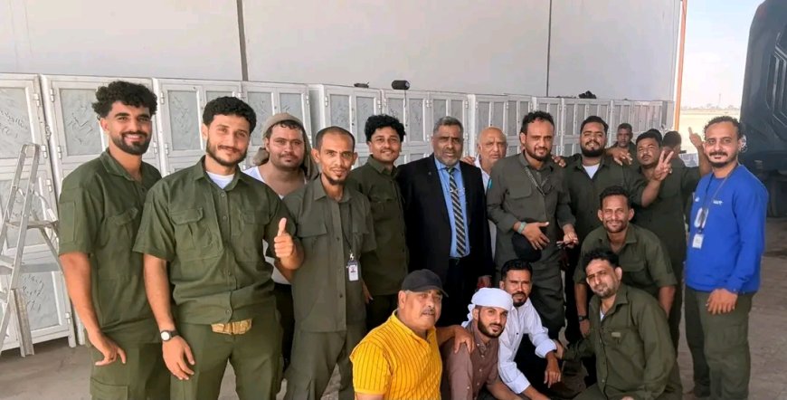 مدير عام الإطفاء والإنقاذ بالهيئة يتفقد جاهزية الإدارة في مطار عدن الدولي