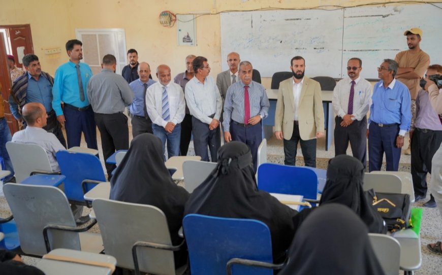 محافظ أبين يزور جامعة أبين ويشيد بما تحقق من إنجاز، ويؤكد دعم مسيرة التعليم