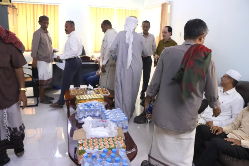 مكتب وزارة الصحة بحضرموت الوادي يقيم جلسة معاودة بعيد الفطر المبارك