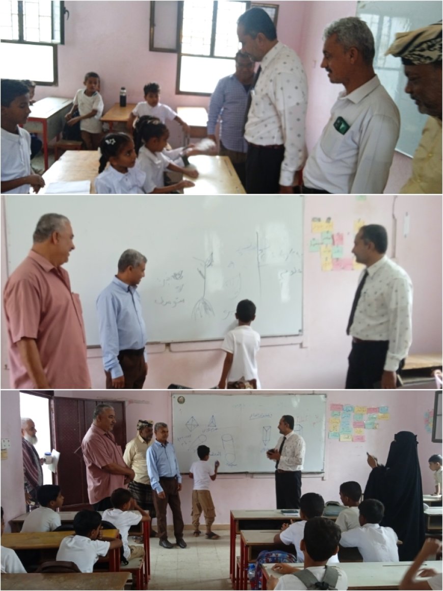 مدير عام مكتب التربية والتعليم أبين يتفقد سير العملية التعليمية في مدارس زنجبار