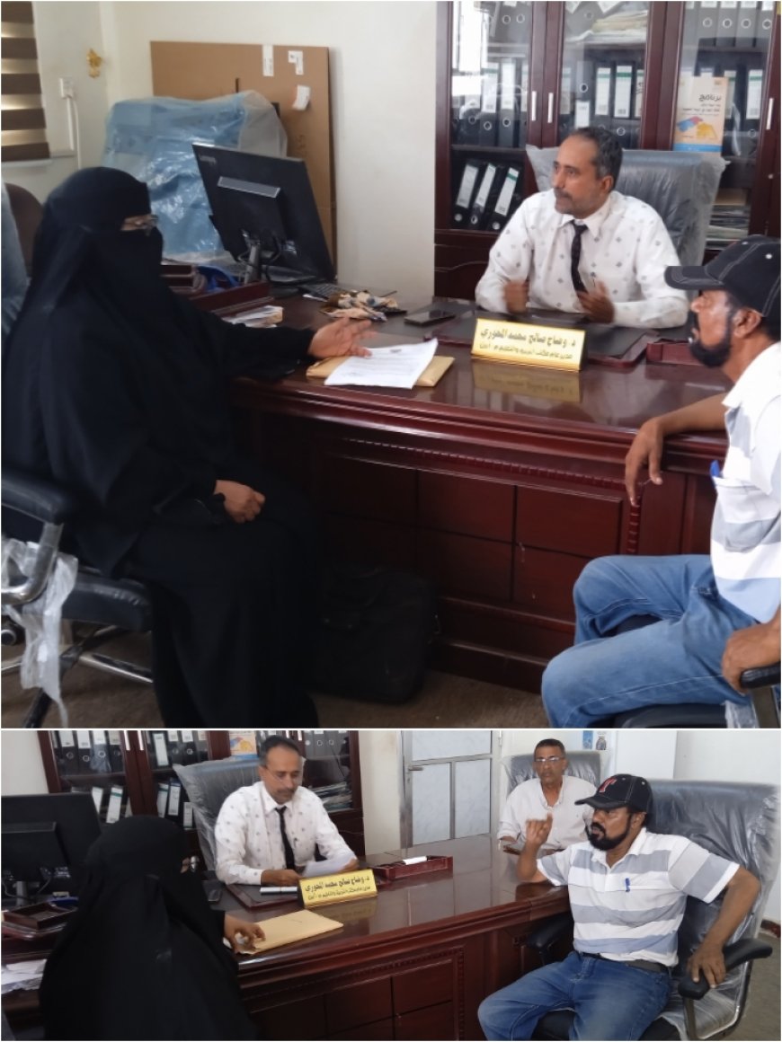 مكتب تربية أبين يسلم كشوفات استحقاق العلاوة السنوية للمؤجلين والمعلقين إلى مكتب الخدمة المدنية 