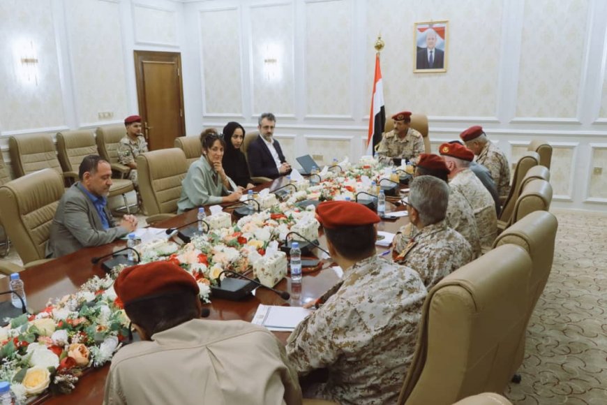 نائب رئيس الأركان يناقش مع خبيرة دولية ملف تجنيد الأطفال وانتهاكات مليشيات الحوثي الارهابية