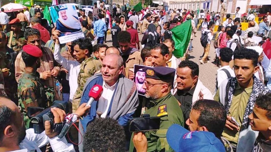 وكيل أول تعز.. الحشود الجماهيرية تؤكد دعم اليمن للسعودية ودول الخليج ضد إيران