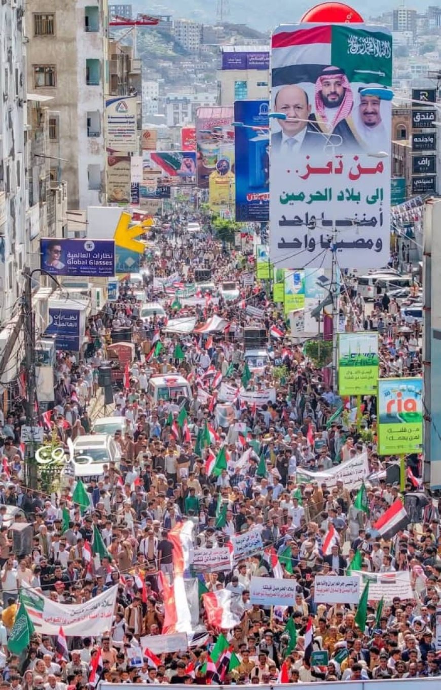 بليغ التميمي: مليونية تعز “طوفان وفاء” يؤكد وحدة المصير مع السعودية ودول الخليج