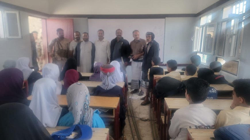 المدير العام بكر الشاعري يتفقد سير العملية التعليمية في مدارس مدينة قعطبة