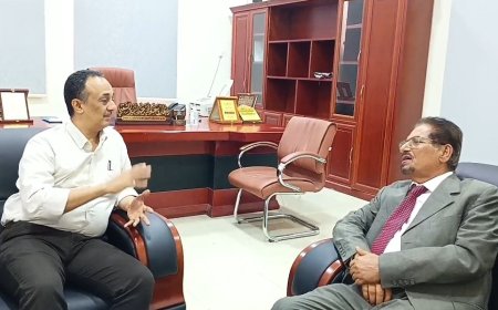مدير عام صحة عدن يناقش مع وكيل المحافظة عبدالحكيم الشعبي أوضاع القطاع الصحي