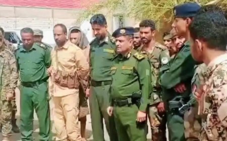 زيارة تفقدية لمدير أمن أبين الى مقر إدارة أمن خنفر