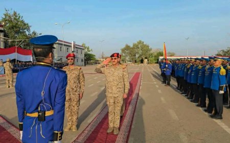 وزير الدفاع يتفقد سير العملية التعليمية في كلية الطيران والدفاع الجوي بمأرب