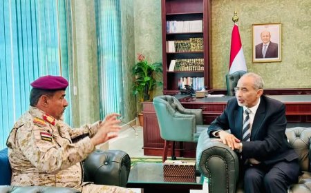 عضو مجلس القيادة الصبيحي يطلع مستوى الجاهزية القتالية للوحدات العسكرية في محور ابين