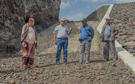 لجنة من وزارة الزراعة تستلم سدّي كلتاه والناشع في الضالع