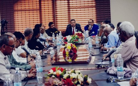 محافظ لحج مراد الحالمي يترأس الإجتماع الأول للمكتب التنفيذي