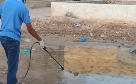 بتمويل من مؤسسة صلة للتنمية.. مكتب وزارة الصحة بالوادي يدشن حملة التحري الحشري والرش الرذاذي وإزالة بؤر توالد البعوض بمديرية سيئون