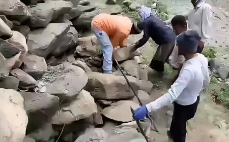 أهالي رخمة بيافع رصُد ينفذون مُبادرة مجتمعية لتوسعة وتأهيل طريق الزغرور