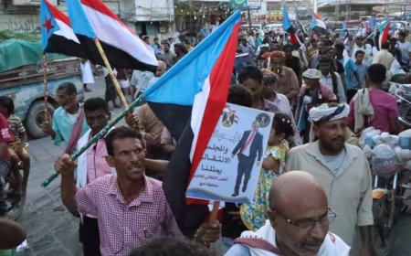 مسيرة حاشدة لأحرار مديريتي الحوطة وتبن تضامناً مع ابناء حضرموت