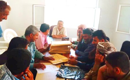 بحضور مدير عام لودر... افتتاح مظاريف مناقصة مشروع كريف وادي العضه بجحين