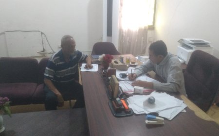 مدير عام مستشفى الأمراض النفسية يجتمع بمدير الدائرة النفسية بالمستشفى