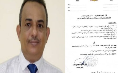 مناشدة عاجلة لوزير النقل بشأن إحياء معهد الطيران المدني في عدن وتمكين إدارته