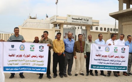 البروفيسورات يحتشدون أمام المالية والخدمة المدنية للمطالبة بتسوياتهم المتوقفة منذ 2018