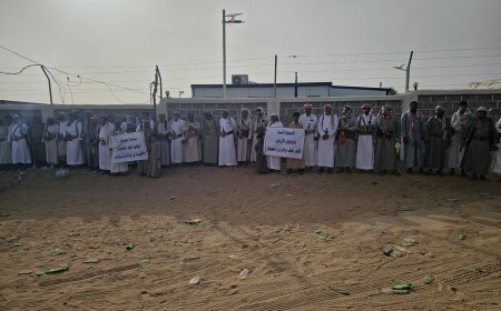 مطالبات بتحسين الكهرباء وفتح بوابة سد مأرب خلال وقفة احتجاجية بالوادي