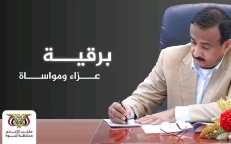 المحافظ بن الوزير يعزي الأمين العام للمحافظة بوفاة والدته الفاضلة