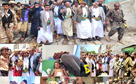 الشيخ صهيب البركاني يزور أسر ضحايا السيول والقصف بــ«تعز» ويقدم واجب العزاء والمواساة