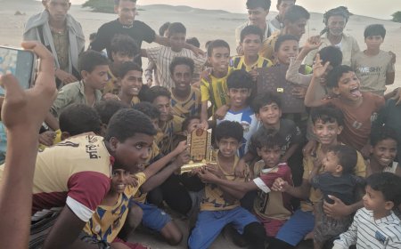 الأجيال بطلاً لبطولة الأديب والإعلامي الشهيد أحمد بوصالح للناشئين في منطقة عرقة بشبوة