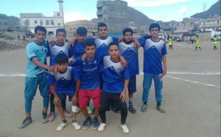 مدرسة العدنة تكتسح مدرسة يسلم حسين - رخمة بسباعية وتتأهل إلى ربع نهائي دوري التعليم الأساسي بيافع رصد