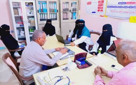 نزول مدير إدارة الجودة ومكافحة العدوى بمكتب الصحة بأبين لمستشفى زنجبار