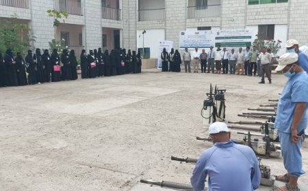 لحج.. تدشين حملة رش ضبابي ورذاذي والتوعية المجتمعية لتغيير السلوك بمديريتي الحوطة وتبن