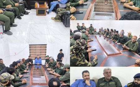 زيارة ميدانية لمحافظ لحج لإدارة الأمن والسجون لبحث التحديات وتعزيز الأداء