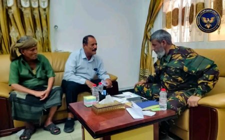 اللواء الدكتور عبدالسلام الجمالي يلتقي مندوبين من لواء بارشيد والدعم الأمني حضرموت ويؤكد حرص القيادة على معالجة أوضاعهم