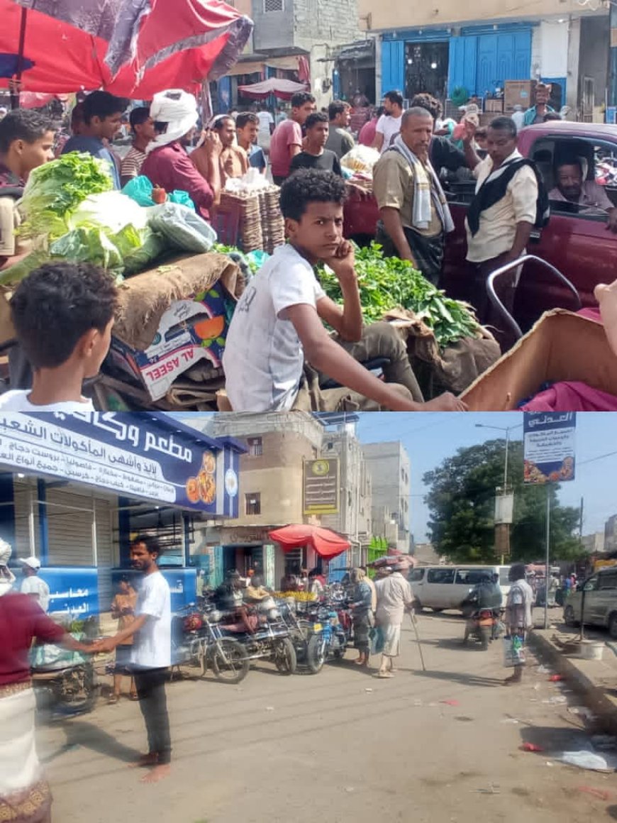 مكتب الأشغال العامة في مديرية خنفر يواصل حملته لتصفية وترتيب الأسواق في جعار