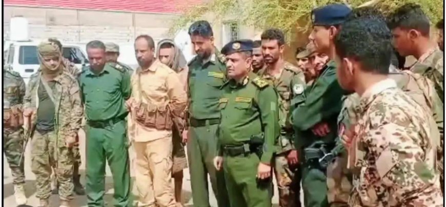 زيارة تفقدية لمدير أمن أبين الى مقر إدارة أمن خنفر