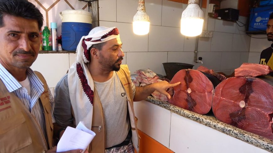 ضبط (5) مخالفات بحملة على أسواق الأسماك المنصورة