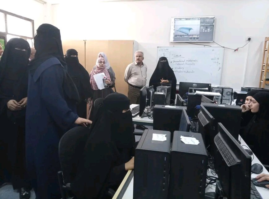 مدير عام مكتب التعليم الفني بعدن يتفقد سير العملية التعليمية بمعهدي "المعلا" و "البحري"
