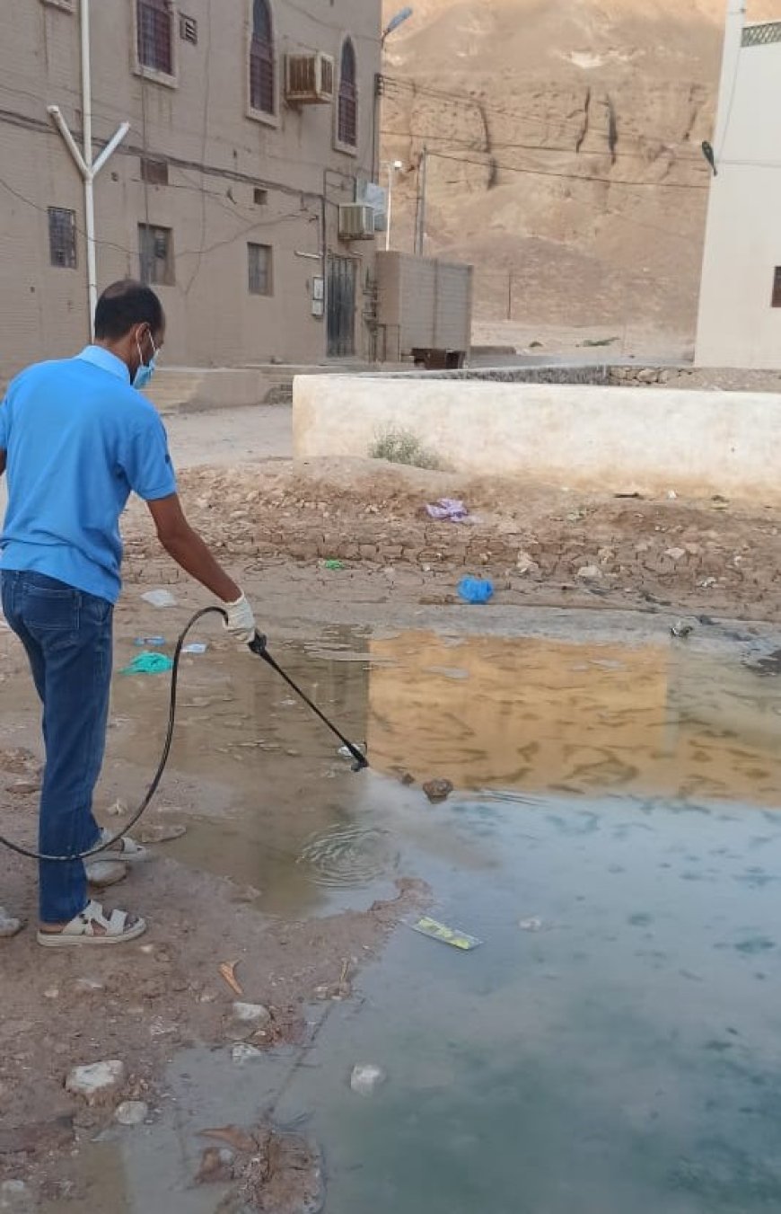بتمويل من مؤسسة صلة للتنمية.. مكتب وزارة الصحة بالوادي يدشن حملة التحري الحشري والرش الرذاذي وإزالة بؤر توالد البعوض بمديرية سيئون