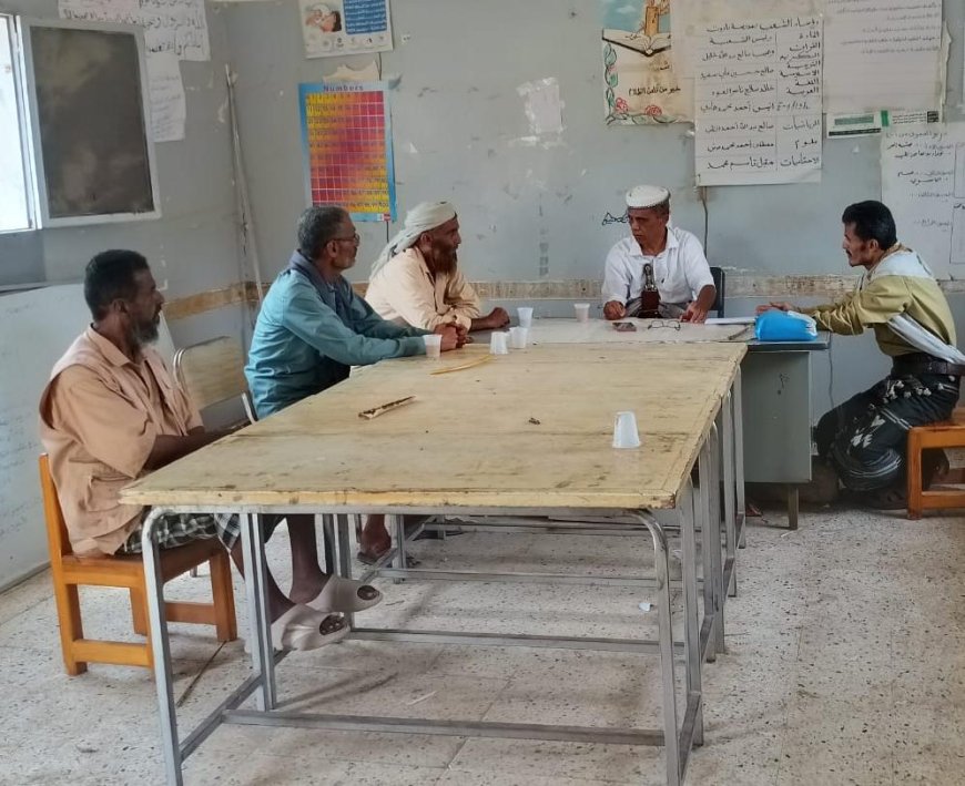 مدير عام الوضيع يلتقي ادارتي مكتب التربية ومدرسة باروت