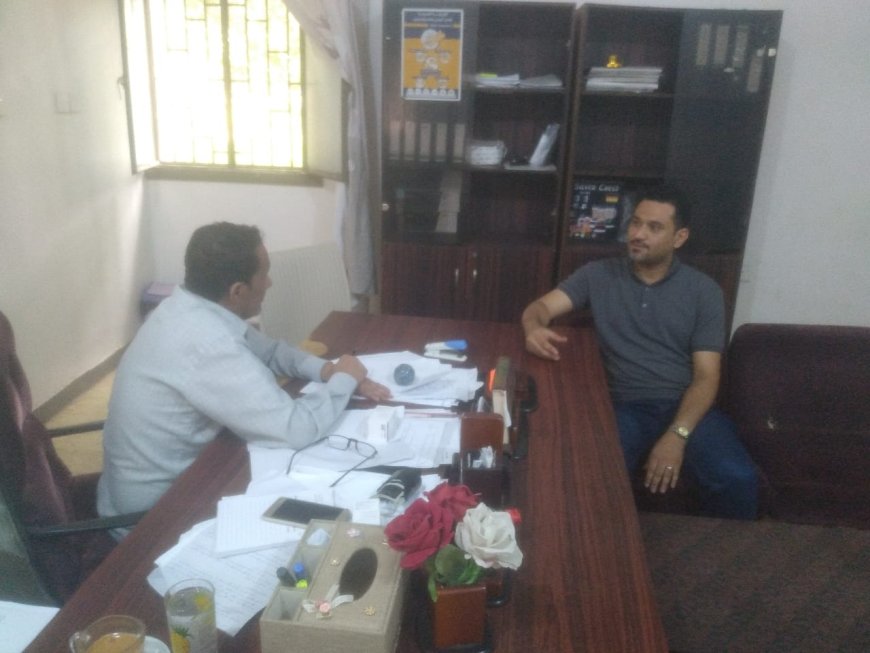 مدير عام مستشفى الأمراض النفسية يلتقي مسؤول الصحة في منظمة كير