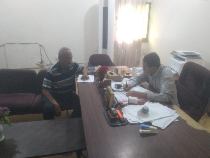 مدير عام مستشفى الأمراض النفسية يجتمع بمدير الدائرة النفسية بالمستشفى