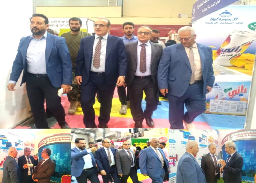 رئيس جامعة عدن يزور المعرض الأول للمنتجات والصناعة الوطنية ويشيد بدور الابتكار ودعم المنتج المحلي