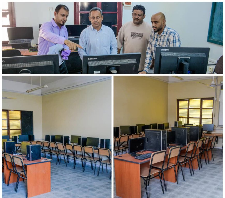 تحت رعاية رئيس جامعة عدن.. عمادة كلية الحاسوب وتكنولوجيا المعلومات تتفقد اللمسات الأخيرة لافتتاح معامل الحاسوب الحديثة