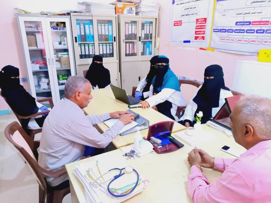 نزول مدير إدارة الجودة ومكافحة العدوى بمكتب الصحة بأبين لمستشفى زنجبار