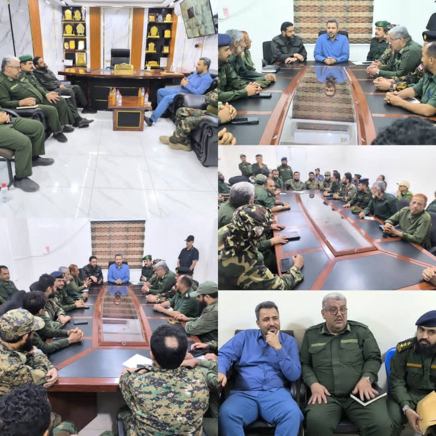 زيارة ميدانية لمحافظ لحج لإدارة الأمن والسجون لبحث التحديات وتعزيز الأداء